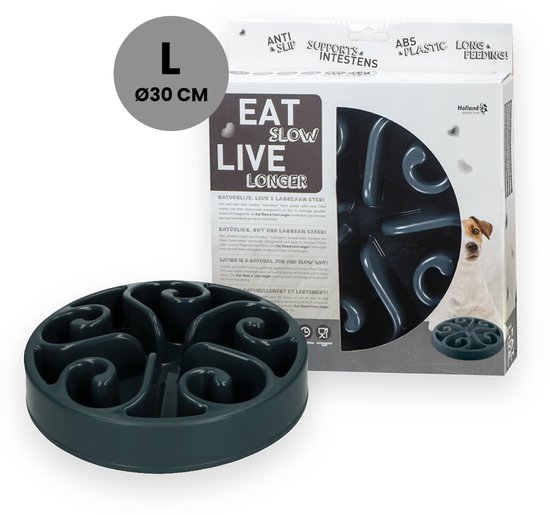 Eat Slow Feeder - Large - Grijs
