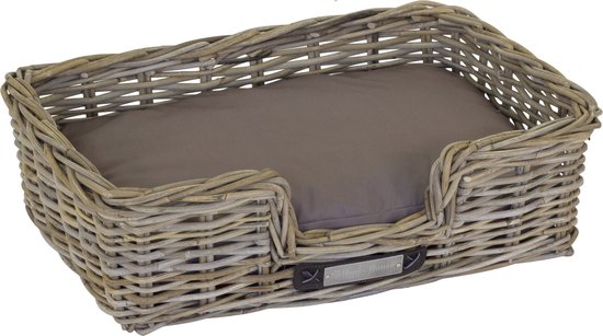 Happy House Rieten Hondenmand - S - 40 x 60 cm incl kussen