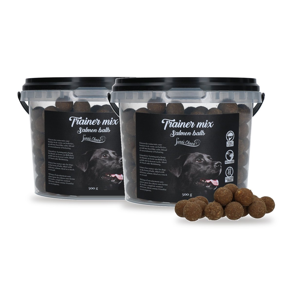 Luna's Choice Trainermix Zalmballetjes duopack, 2 × 500 g