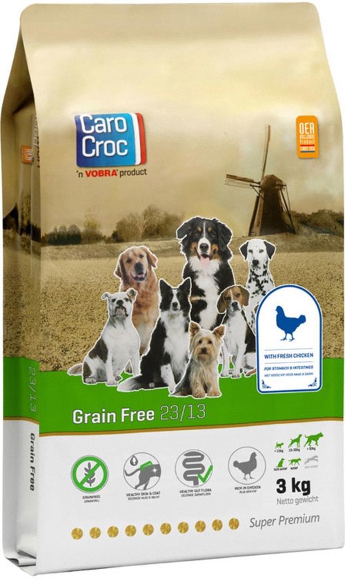 Carocroc Grain Free - Hondenvoer - 3 kg