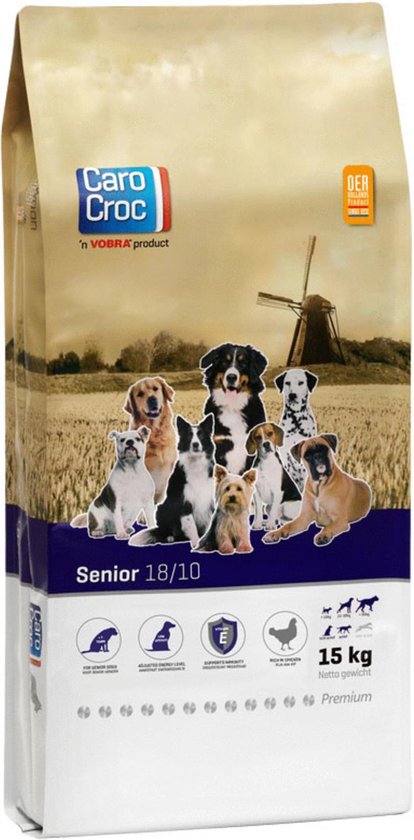 Carocroc Senior Silver 18/10 - Hondenvoer - 15 kg