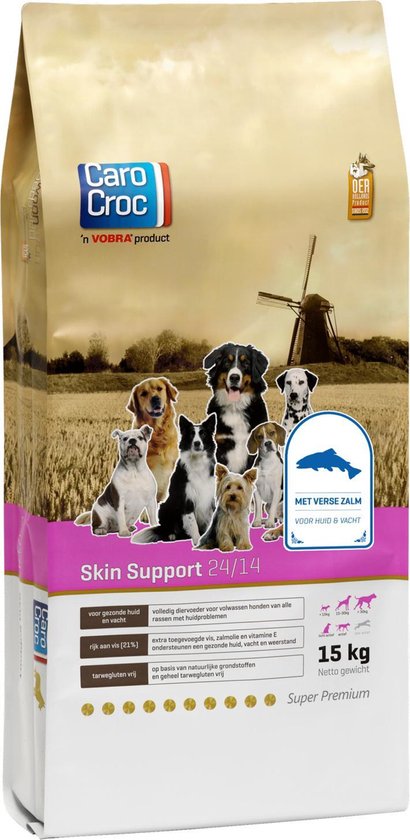 Carocroc Skin Support - Gevogelte/Granen/Vis - Hondenvoer - 15 kg