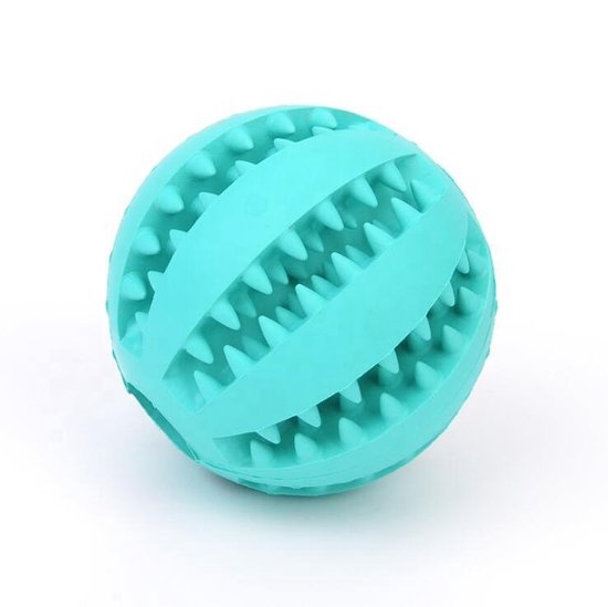 Dental Chew bal Treat Feeder / Dental Kauwbal Traktatie Voeder - Puppy speelgoed - Honden gebit reiniging / verzorging - Kauw speelgoed - Tandvlees massage bal - Anti verveling 7 diameter - Lichtblauw