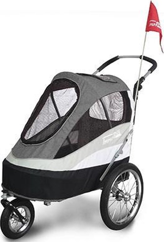 Innopet Fietskar Sporty Dog Trailer Deluxe Zwart/Zilvergrijs