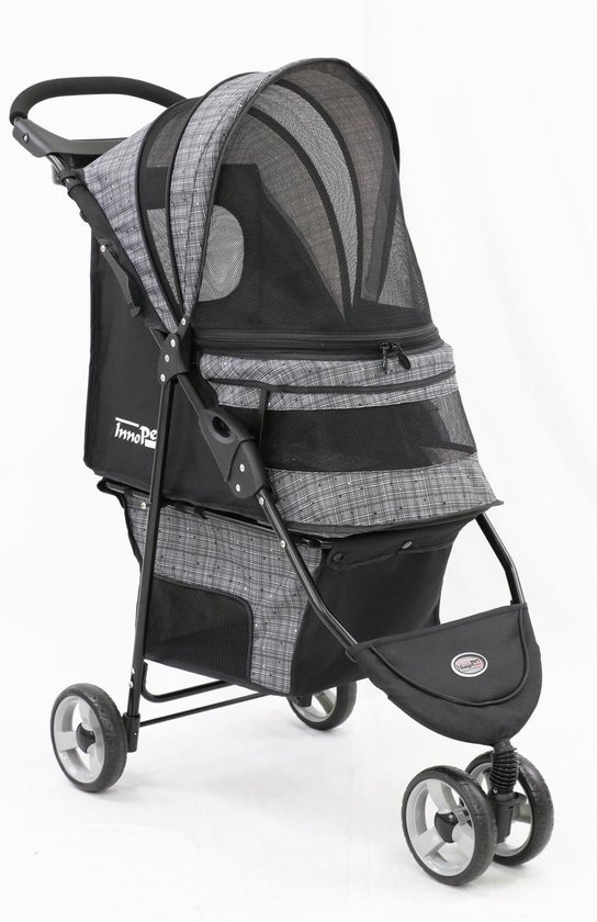 Innopet hondenbuggy Avenue Blended Grey (tijdelijk inclusief regenhoes) - - Buggie voor dieren