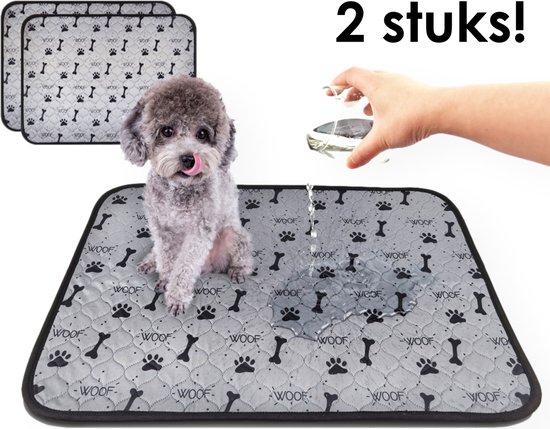 Jooba Puppy training pads - Wasbare puppy pads 2 Stuks - Hondentoilet - 70x50cm - Puppy