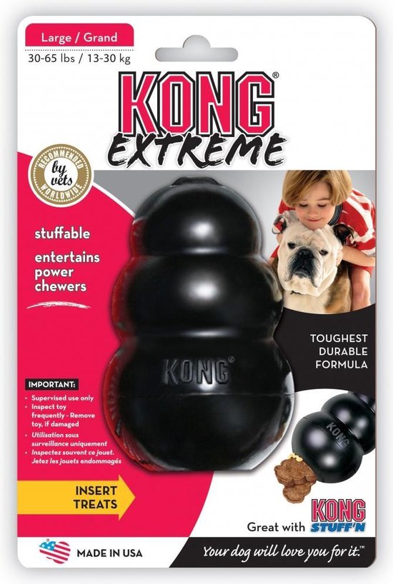 Kong Extreme - Hondenspeelgoed - Zwart - XL